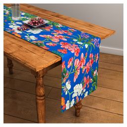 SEJ by Nisha Gupta Floral Blue Table Runner - Blue-21