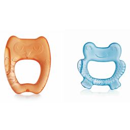 BeeBaby Frog & Owl Teethers for  BPA Free Cooling Water Filled Baby Teether with Carry Case for Babies Soothes Infants Gums Pack of 2 - Blue & Orange-13