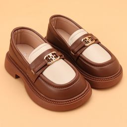 Babyoye Slip on Style Formal & Party Wear Shoes - Brown-image-90