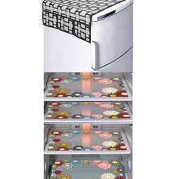 Dakshya Industries Fridge Top Cover and Fridge Mat Combo Set of 5-picture-35