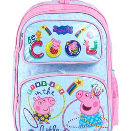 Peppa Pig School Bag Sky with Front Pocket Blue - Height 14 Inches-59