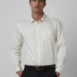 van heusen V Dot Men Slim Fit Spread Collar Floral Printed Cotton Formal Shirt-picture-8