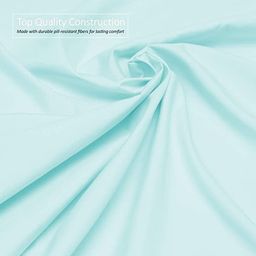Filymore Plain Solid Single Bedsheet with Unique Colour Pattern Designer Bedsheet Made Of Pure Microfiber with 1 Pillow Cover - Aqua & Pink image 2