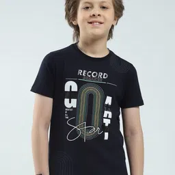 Monte Carlo Boys Printed Round Neck Regular Fit T-Shirt-image-52