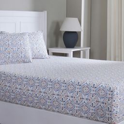 MASPAR Rust Printed Pure Cotton 144 TC Single Bed Fitted Bedsheet Set 91 cm x 1.83 m-41
