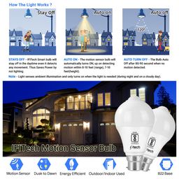 Ifitech 5w Motion Sensor Led Bulb | Auto on/off | Ideal for Home and Office (Cool White) image 3