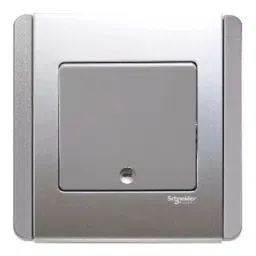 Schneider Electric NEO Vertical Dolly Switch with Blue LED 1 Gang 1 Way 10 Amp Grey Silver, E3031V1EBGS-picture-46