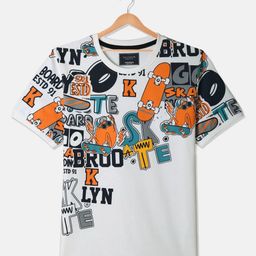 Octave Boys Graphic Printed Round Neck Cotton T-shirt-image-77