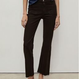 MANGO Women Mid-Rise Cropped Flared Stretchable Jeans-image-75