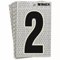 BRADY High Intensity Prismatic Archivo Narrow Number Label 2 Character included, 14R174 (Pack of 10)-image-95