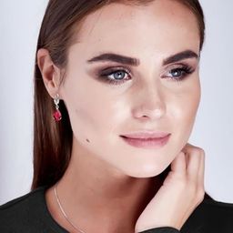 EL REGALO Stone Studded Contemporary Drop Earrings-image-96