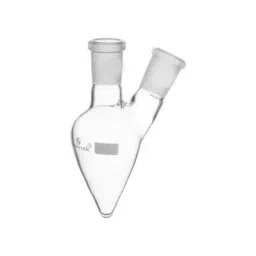 Supertek Two Neck Pear Shape Flask, Capacity 100 ml, 15.224.0100-46