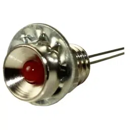 RS PRO Red Panel Mount Indicator 2V DC, Mounting Hole Size 6.5 mm, Termination Type , Model No 1133965-37