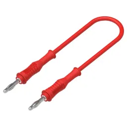 MULTICOMP PRO Banana Test Leads 4MM MALE BANANA PLUG-PLUG, BLACK, 500MM, 76-097-36