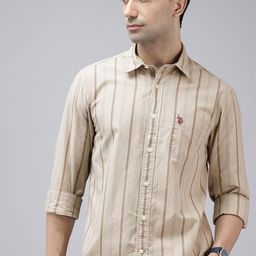 U.S. Polo Assn. Denim Co. Vertical Stripes Pure Cotton Casual Shirt-image-68