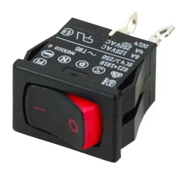 CARLING TECHNOLOGIES Switch, Rocker, Dpst, 8A, 250V, BlACk, 62115929-0-0-V-XN-21