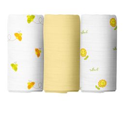 The White Cradle Infants Set Of 3 Printed Swaddles-12