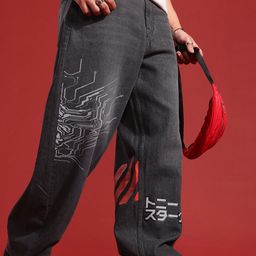 MARVEL STREET Men Straight Fit Light Fade Printed Pure Cotton Jeans-image-33