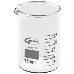 Glassco GC-229.202.P5 Scientific Glass Beaker Low Form with Pouring Spout 150 ml (Pack of 5 Pcs)-10