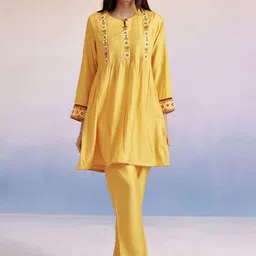 Jaipur Kurti Mirror Work Embroidered Co-ord Set-image-52