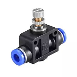 GENERIC 6 mm  Pneumatic Brass Flow Control Valve Connector-Black&Blue-picture-15