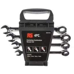 RS PRO 4 Piece Chrome Vanadium Steel Spanner Set Model No 4806745-23