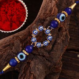 SHONA'S STYLE Artificial Beaded Chakra Evil Eye Rakhi-17
