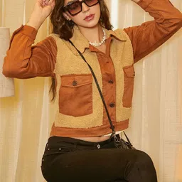 Campus Sutra Women Colourblocked Lightweight Jacket-picture-25