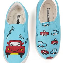 IMAGINO Car Hand Painted Shoes -Blue-image-46