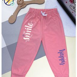 COCOON ORGANICS Cotton Just Smile And Be Happy Text Printed Anti Microbial Pajama - Pink-image-51