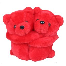 Tickles 2 Pcs Hugging Teddy Bear Soft Stuffed Plush Animal Toy - Red-16
