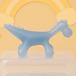 The Cheeky Kidzz Baby Pocket Style Button Reusable Cloth Diaper With Bamboo Microfiber Insert With Soft Silicone Animal Teether Shower Gift (BLUE) image 2