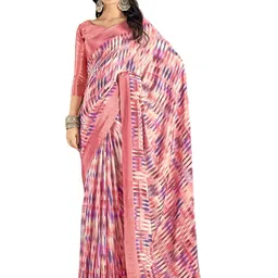 Reboot Fashions Printed Pure Crepe Saree-image-59