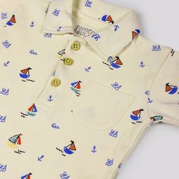 Somersault Cotton Half Sleeves Printed Onesies - Multi-image-7