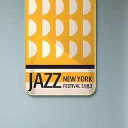 Aura Yellow & White Jazz Wooden Wall Art-26
