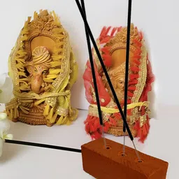 EMPEROR ART GALLERY Brown Jackfruit Wooden 3 Holes Incense Stick Holder-4