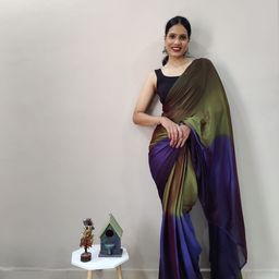 KAYOMMI Ombre Satin Ready to Wear Saree-image-10