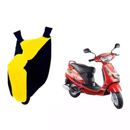 Auto Pearl Waterproof Two Wheeler Cover For Mahindra Duro 125 (Yellow & Blue)-image-98