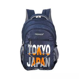 Trekker NM-3 Casual Backpack With Rain Cover (Dark Blue)-image-55