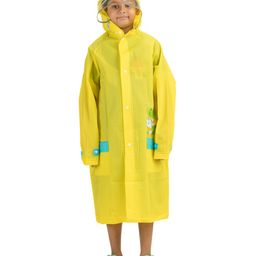 Yellow Bee Boys Printed Hooded Rain Jacket-24