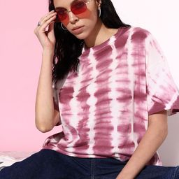 The Roadster Life Co. Tie and Dye Printed Pure Cotton Casual T-shirt-picture-18