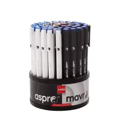 Cello Aspro & Mavro Ball Pen Cap Closure Type Assorted Ink, 8907234510027 (Pack of 50)-image-48