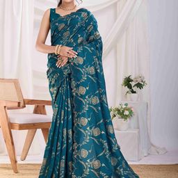 Mitera Embellished Beads and Stones Silk Blend Saree-image-82
