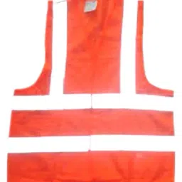 Mensafety Safety Jacket With Base Tape Size 2 inch Orange Pack of 5-11