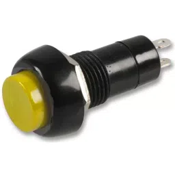 MULTICOMP PRO Standard Pushbutton Switches PUSHBUTTON SWITCH, SPST, 1A, 250V, YEL, MCPS25A-5-29