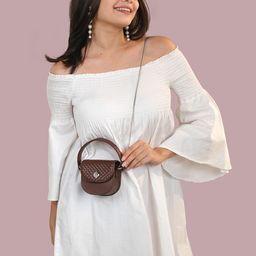Nestasia Textured Sling Bag with Quilted-57
