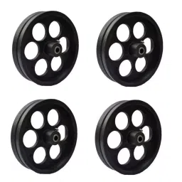 TECHDELIVERS Pulley Wheels 20 mm width x 100 mm height for use with Rubber Track Belt (Pack of 4)-40