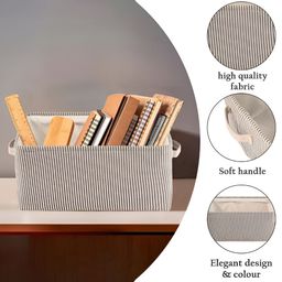 Aura White Set of 6 Regular Tote Basket Organisers image 4