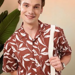 Mast & Harbour Floral Printed Casual Shirt-image-100