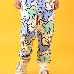 Anthrilo Boys Printed Relaxed Straight Leg Easy Wash Joggers Trousers-39